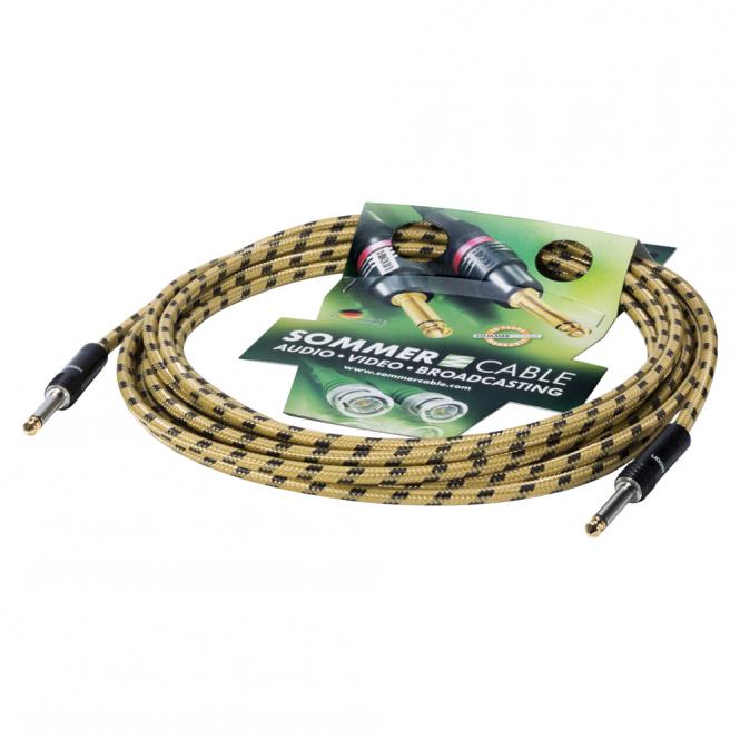 Гитарный кабель – Sommer Cable SC-CLASSIQUE длина 3 метра с разъемами mono jack 6.3 мм HICON