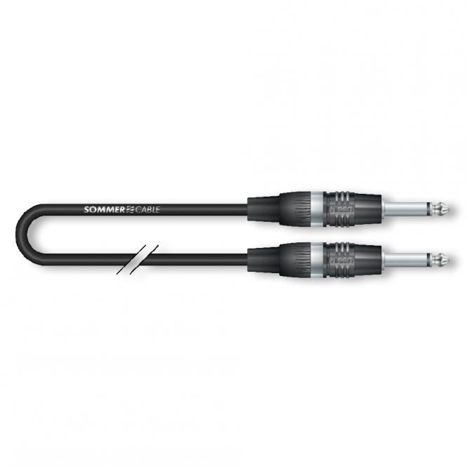 Готовый кабель инструментальный гитарный кабель – Sommer Cable SC-TRICONE MKII длина 3 метра с разъемами mono jack 6.3 мм HICON HI-J63MP-B