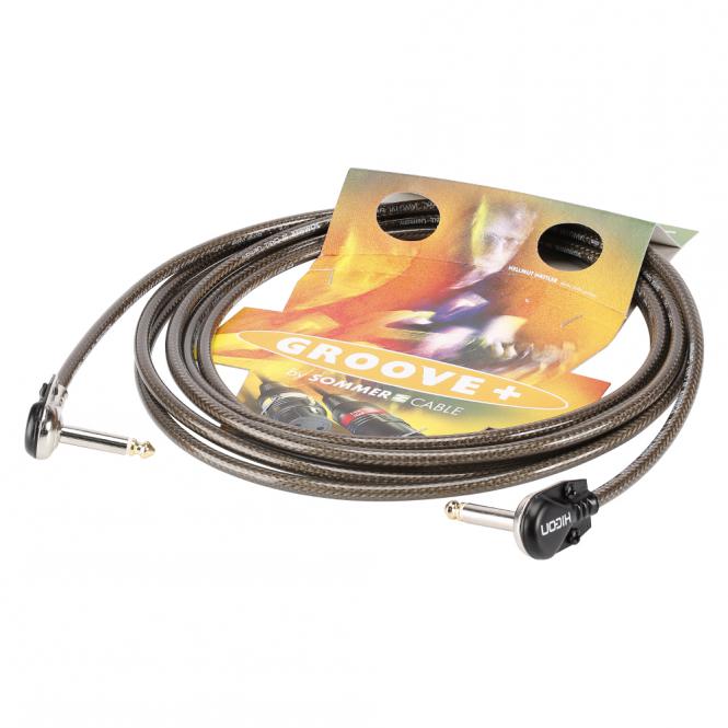 Готовый кабель инструментальный гитарный кабель – Sommer Cable SC-SPIRIT XXL длина 0.2 метра с разъемами mono jack 6.3 мм HICON HI-J63MA05