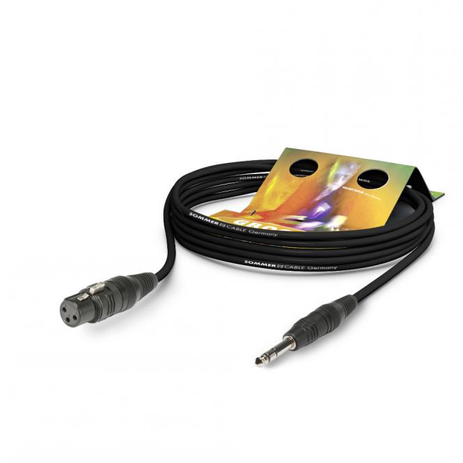 Микрофонный кабель jack-xlr длина 1 метр Sommer Cable SC-Stahe 22 HIGHFLEX с разъемами HICON